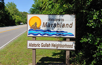 Marshland Historic Gullah Neighborhood Sign