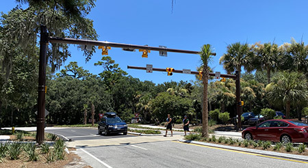 HAWK Pedestrian Signal at South Forest Beach Drive