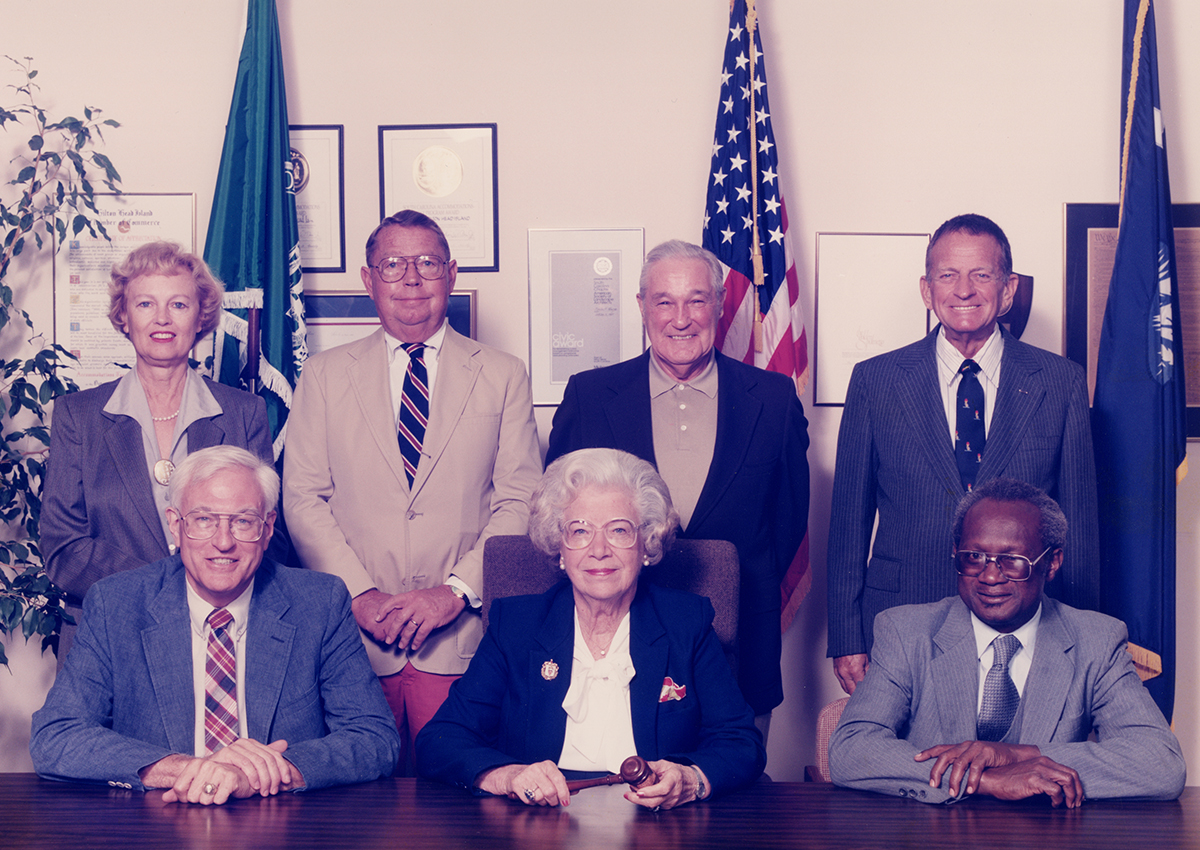 1987-1989 Town Council at Conference Table